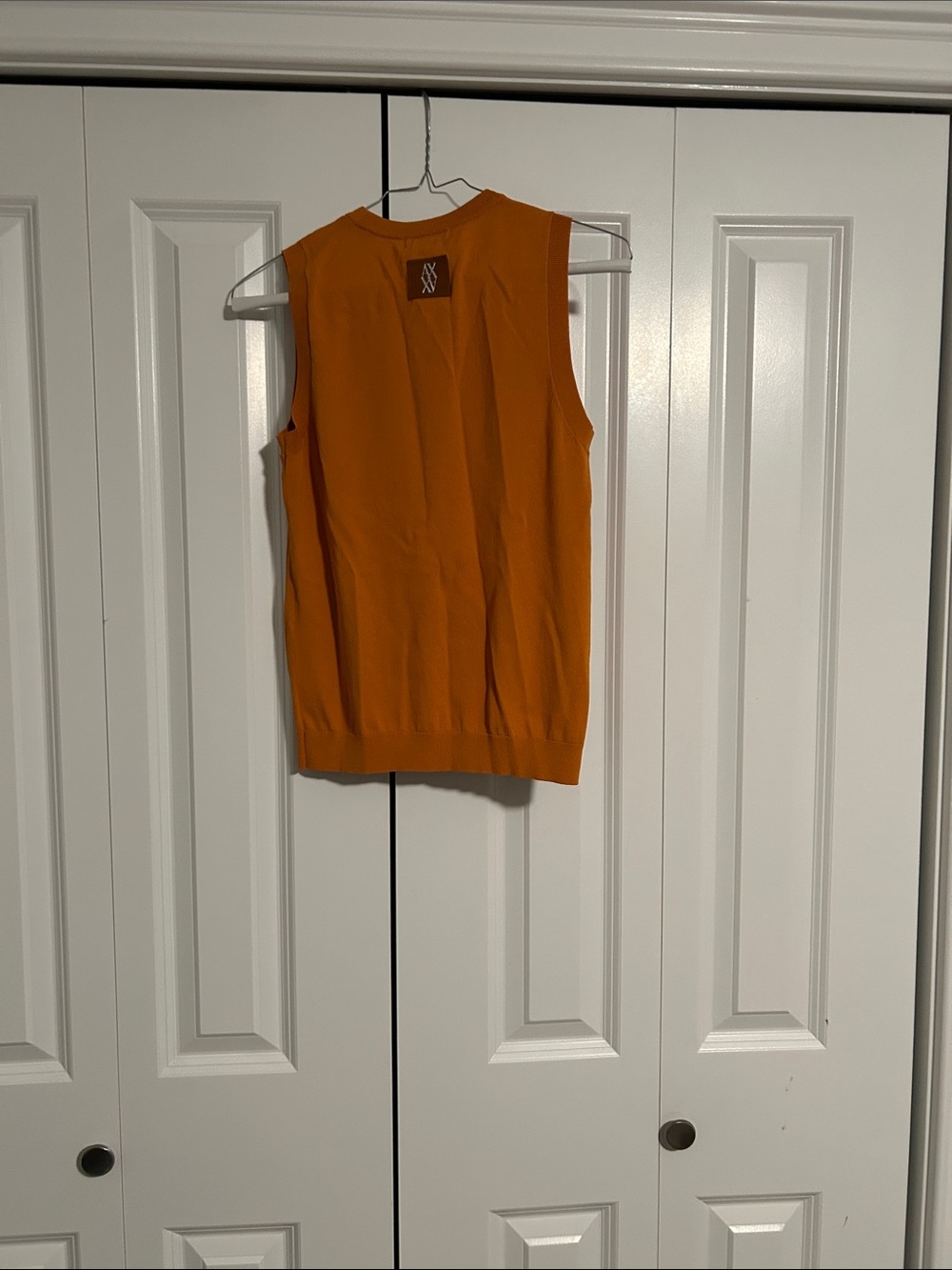 A/X Armani Exchange Sleeveless Knit Top in Orange